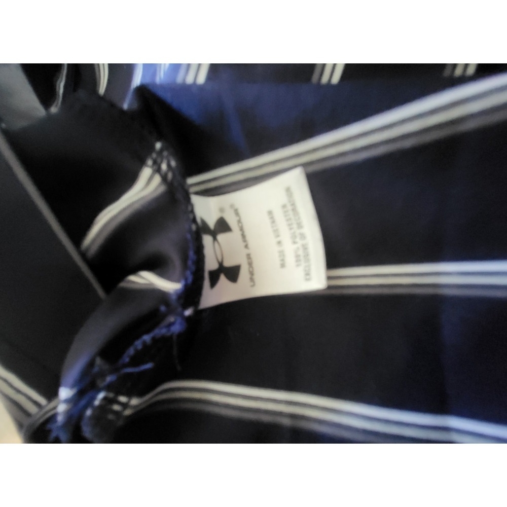 Under Armour Auburn Tigers Mens XL Navy Blue Striped HeatGear Loose Polo Shirt - Picture 6 of 6